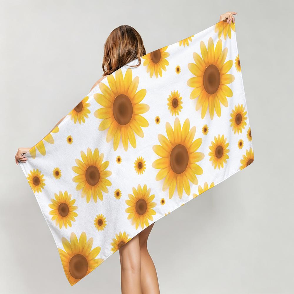 Asciugamano Campo di Girasoli Luminosi S Qualità Hotel Cinque Stelle Asciugamani Spessi Ultra Morbidi Ecologici e Teli da Spiaggia