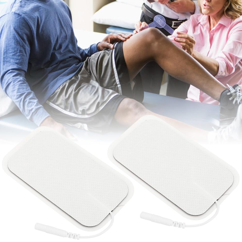 20Pcs 5x9cm Rectus Abdominis Muscle 2.0 Holes Electrode Slice Non Woven Fabrics Silicone Contact Pin Physical Therapy