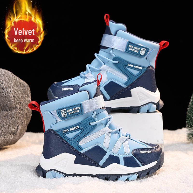 Girls' Plus Velvet Thickened Snow Boots - Winter Non-slip Cold Protection for Kids