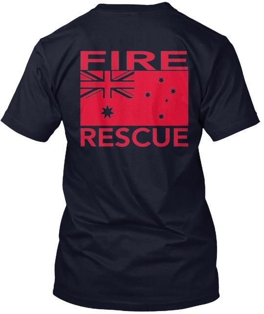 Fire Rescue AUSTRALIA Tee T-Shirt Size S to 5XL L