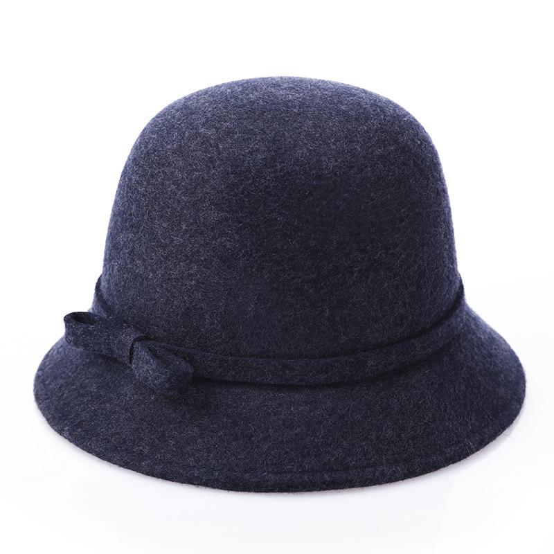 2025 Women’s Pure Wool Felted Cloche Hat Winter Warm Bowl Cut Bucket Cap for Outdoor Chic Autumn Winter Fashion