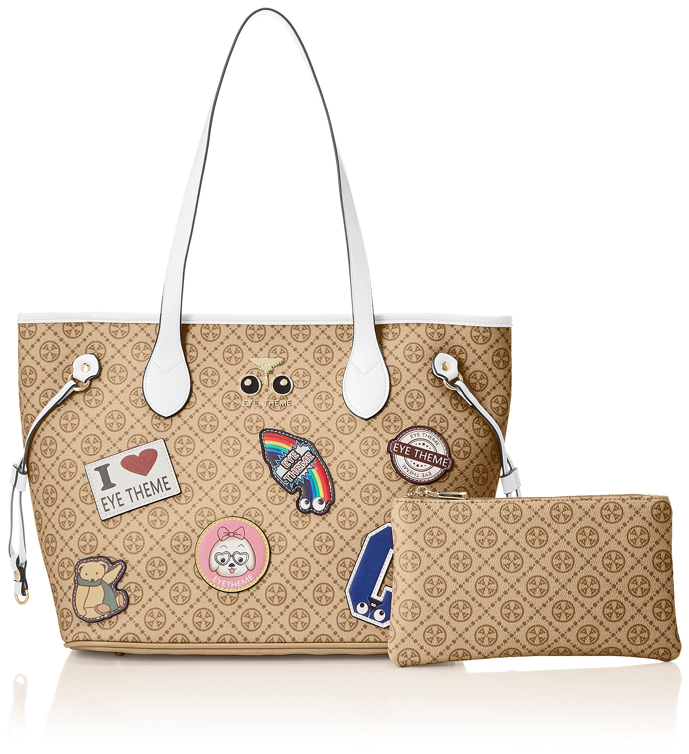 

Eye Theme EYE-Tote Women s Beige Tote