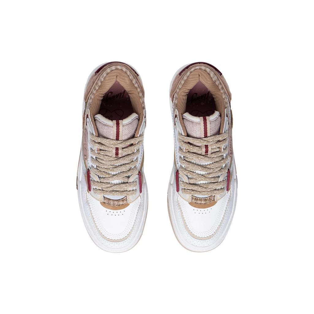 New LiNing 001 BTC PRM Durable Breathable Low Top Skateboard Shoes Women's White Umber AGCT004-2