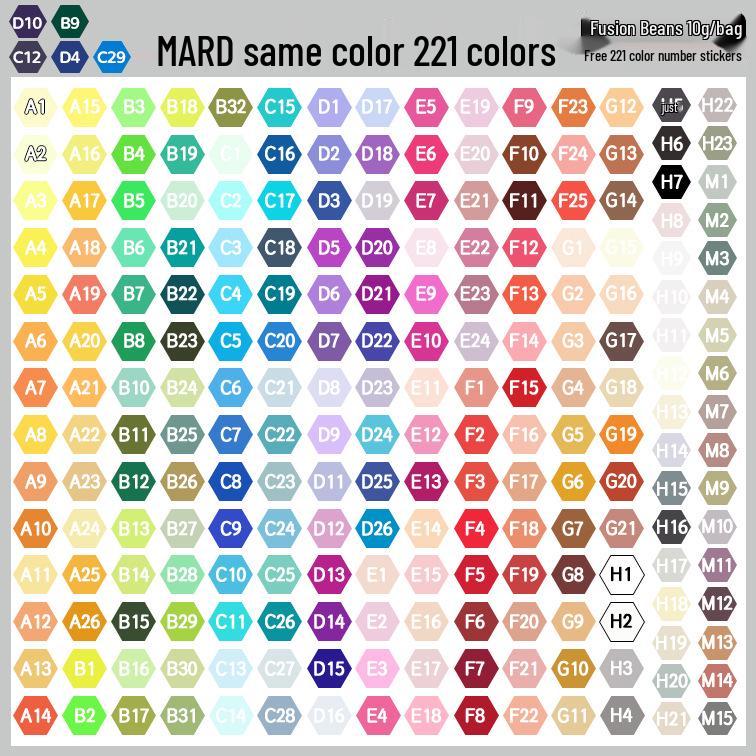 Pinbeads Fusion Beans Refill Pack: All-Color Series, 1000 Beads (2.6mm) for DIY Puzzle Crafting