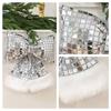 Mirror Bow Christmas Tree Ornaments Elegant Holiday Hanging Decoration for Xmas Tree Hotel Window Party Holiday Display