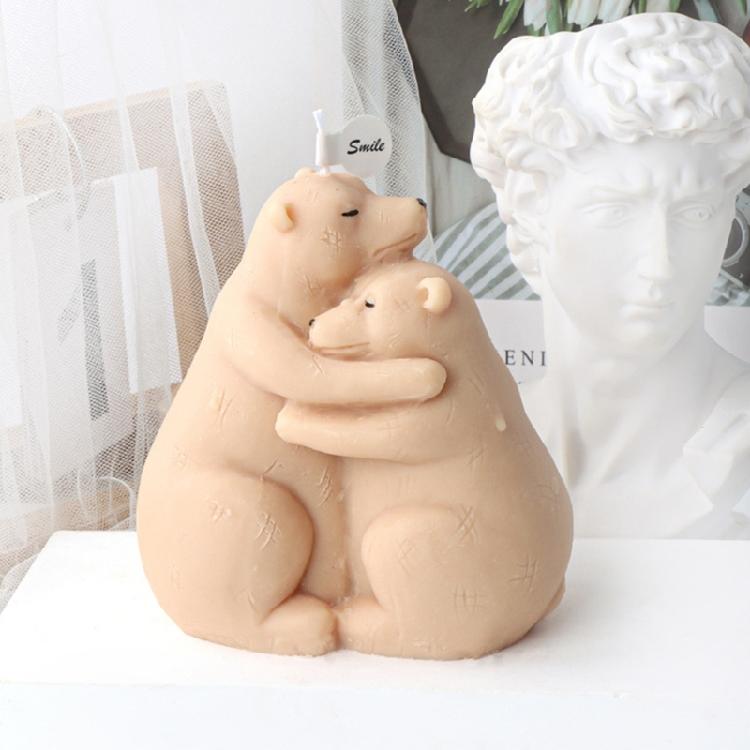 Exquisite Aromatherapys Candle Mold Hug Foxes Bear Mold Animal Gypsum Ornament