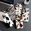 Cover for Samsung Galaxy S10 S8 S9 Plus A33 A34 A31 70 A71 A72 Note 20 9 8 S10E Casing Silicone Phone Case Cartoon Art Cow Print