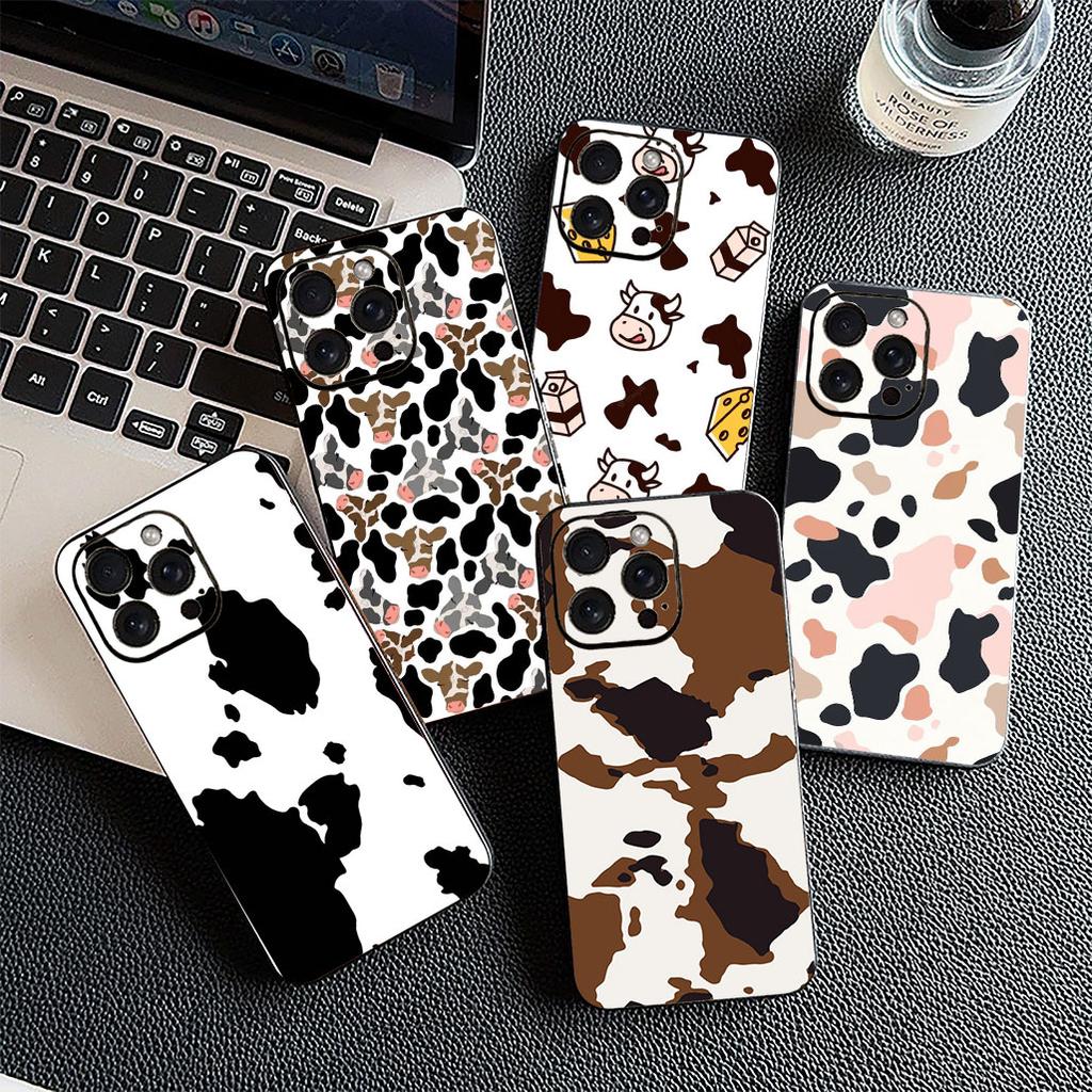 Cover for Samsung Galaxy S10 S8 S9 Plus A33 A34 A31 70 A71 A72 Note 20 9 8 S10E Casing Silicone Phone Case Cartoon Art Cow Print
