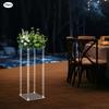 Clear Acrylic Flower Stand, Rectangular Plant Display Shelf for Home Decor Floral Arrangements & Wedding Centerpieces, Set of 10