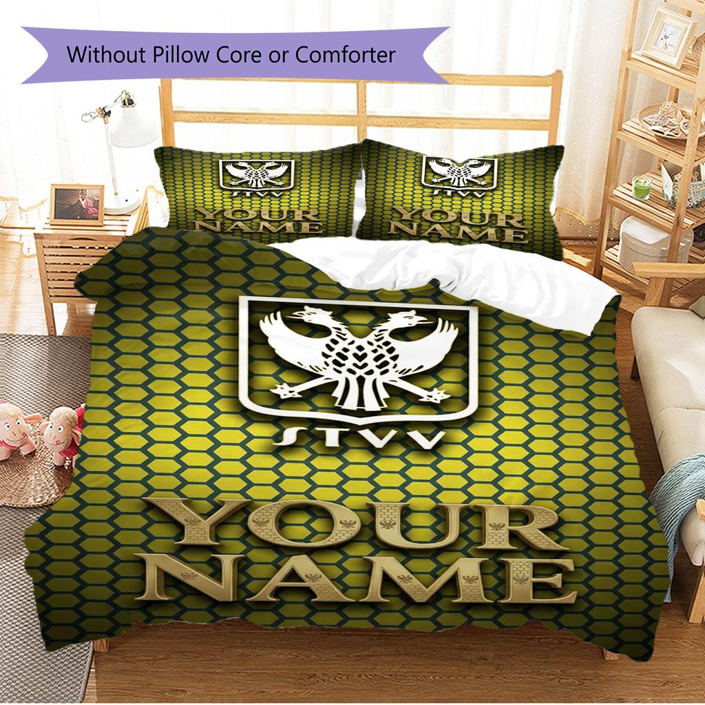 Name Custom Sint-Truidense VV Pattern Bedding Set Quilt Cover Pillowcase Home Decor Gift (1 * duvet cover + 2 * pillowcase, without core)