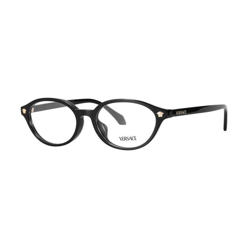 Versace Brand LOGO Plate Oval Optical Glasses Men and Women Same Style Couple Black 34504066 0VE3393D-GB1-Black 53