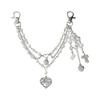 Multi Functional Heart Bows Fringe Charm For Purse or Keychain Accessory Feature Elegant Design And Stylish Appearance