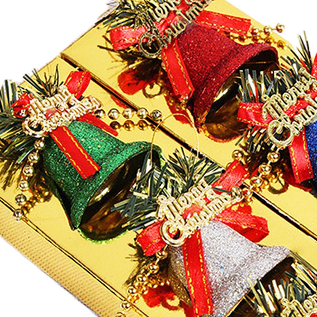 6 / Decorative with Bow Colorful Pendant Christmas Tree Hanging Ornament for Year Holiday Wall