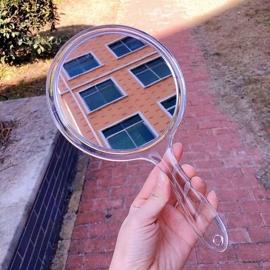 Cosmetic Mirror Makeup Clear Image Comfortable Grip Good Reflection Cosmetics Vanity Burr Free Double-Sided Handheld Magnifying Gift Supply Carry on