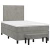 Vidaxl Letto Continentale Con Materasso, Grigio Chiaro, 120X200Cm, Velluto