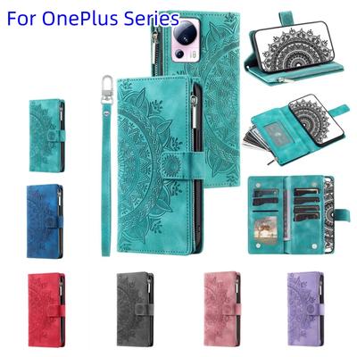 Pentru OnePlus 6,7,8,9,10,OnePlus Nord,OnePlus 8T,OnePlus 9R,OnePlus 10R...Design în relief Flip din piele cu fermoar Husă portofel pentru geantă