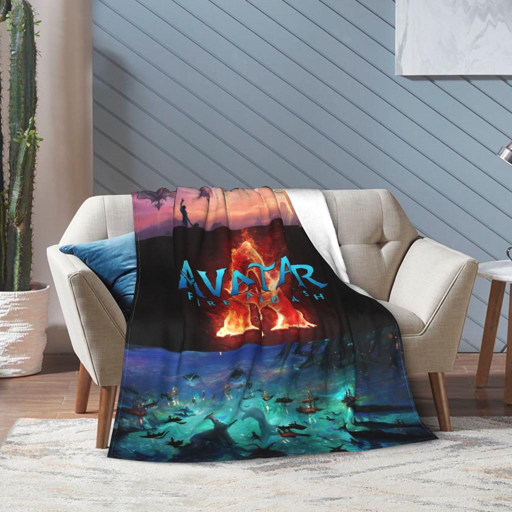Coperta Sci-Fi Avatar Fuoco e Cenere in Pile Corallo Peluche Multifunzione Coperta Plaid Super Calda per Letto Viaggio Coperte da Letto
