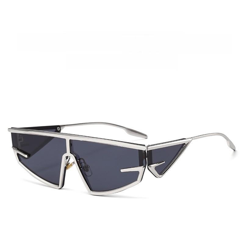 

Futuristic Y2k Sun Glasses With Uv400 Protection For Fashionforward Outdoor Wear SilverFrameBlackGray