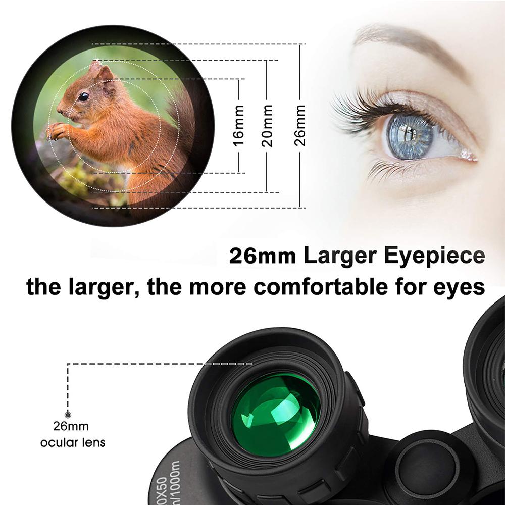 Binoculars Bak4 Prism Hd Night Vision Waterproof Telescope For Bird Watching Travel Football