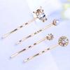 Women's Owl Hairpin Accessories 4-Piece Cubic Zirconia Hairpin
