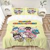 3pcs Sanrio Characters Gathering Pattern Bedding Set, 1* Cover + 2*Pillowcases, Printed Bedding Set, Soft and Comfortable.S085