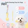 Aggressive Chewers Dog Toys Pet Molar Teeth Cleaning Fork Toy, Durable Woven Rope Training Macaron Colored Colors Interactive TPR Chew Toy for
