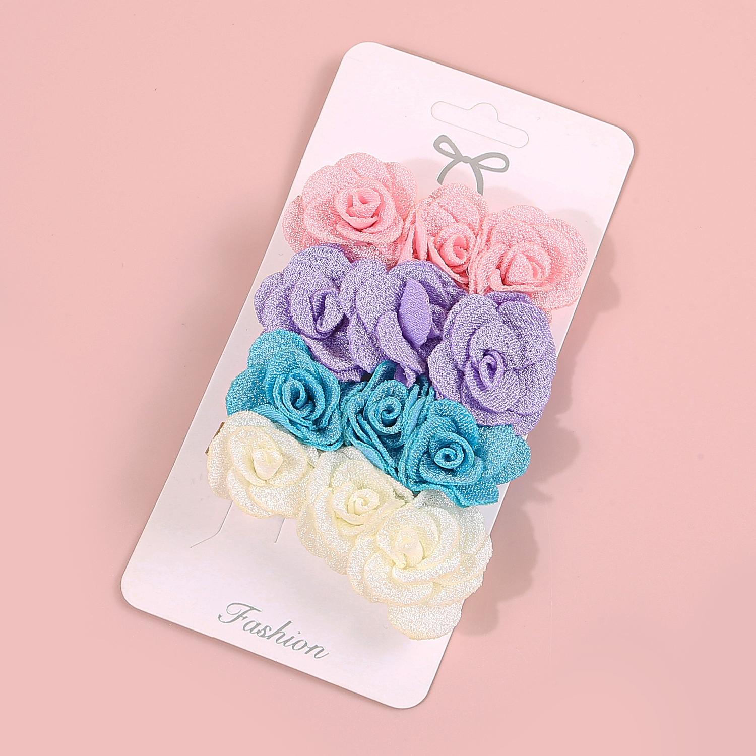 

4pcs Fashion Camellia Flower Hair Clips Cute Flower Hair Barrettes Clip Women Girls Hairpins Children Kids Hair Accessories