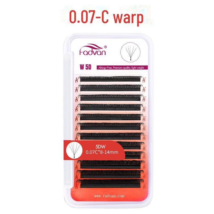 FADVAN Clover 5D False Eyelashes, 0.07 Soft, Non-Loose Root, Ideal for Beauty Shops.