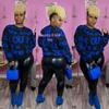 European and American Women's Autumn Winter Street Style Round Neck Thick Knit Sweater