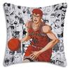 Pillow Covers Hot Anime S-Slams Dunk Cartoon Sofa Decorative Home Double-Sided Printing Short Plush Cute Cushion Cover