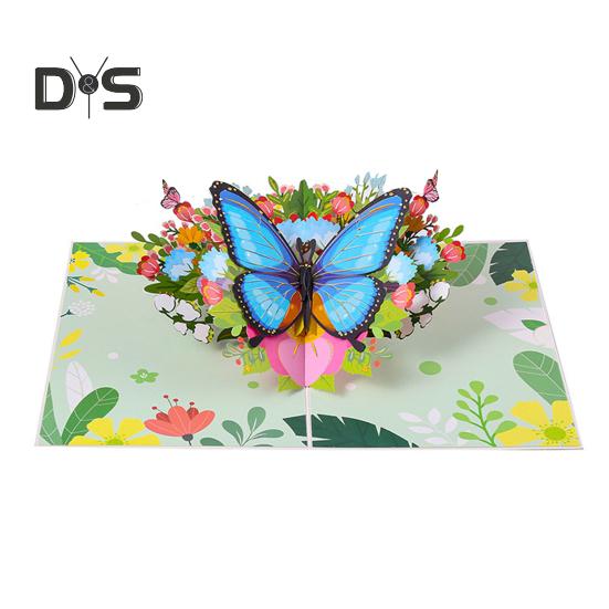 

Бабочка Сад 3D Pop-Up Открытка 6 x 8 Бумажная бабочка и цветок Поздравительная открытка на день рождения День матери Годовщина День святого Валентина F