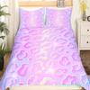 Leopard Print Comforter Cover Pink Pastel Cheetah  Duvet Cover Animal Print Bedding Set Rainbow Galaxy Bedspread Cover King Size