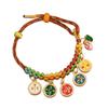 Comfortable Cotton Thread Bracelet Tibetan Bangle Five Way God of Wealth Handchain Stylish Wristband for Daily Wear