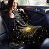 1pc Sun Stars Moon Printing Lightweight Flannel Blanket, Comfortable and Warm Blanket, for Camping Sofa Bed and Couch Office, Gift