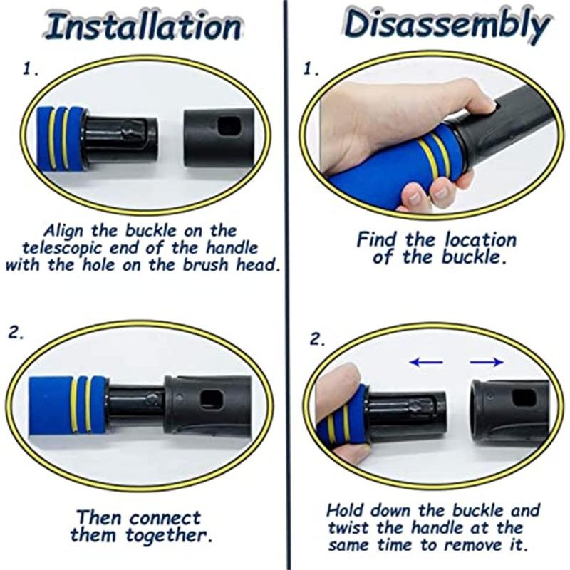 Pala de zăpadă auto 3 în 1 detașabilă, racletă de gheață, răzuitor de zăpadă auto și perie, extensibilă cu mâner din spumă, perfectă pentru dezghețarea iernii