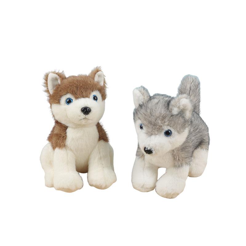 Cute Simulation Puppy Dog Doll Plush Toy Husky Doll Children Soothing Rag Doll Girl Birthday Gift