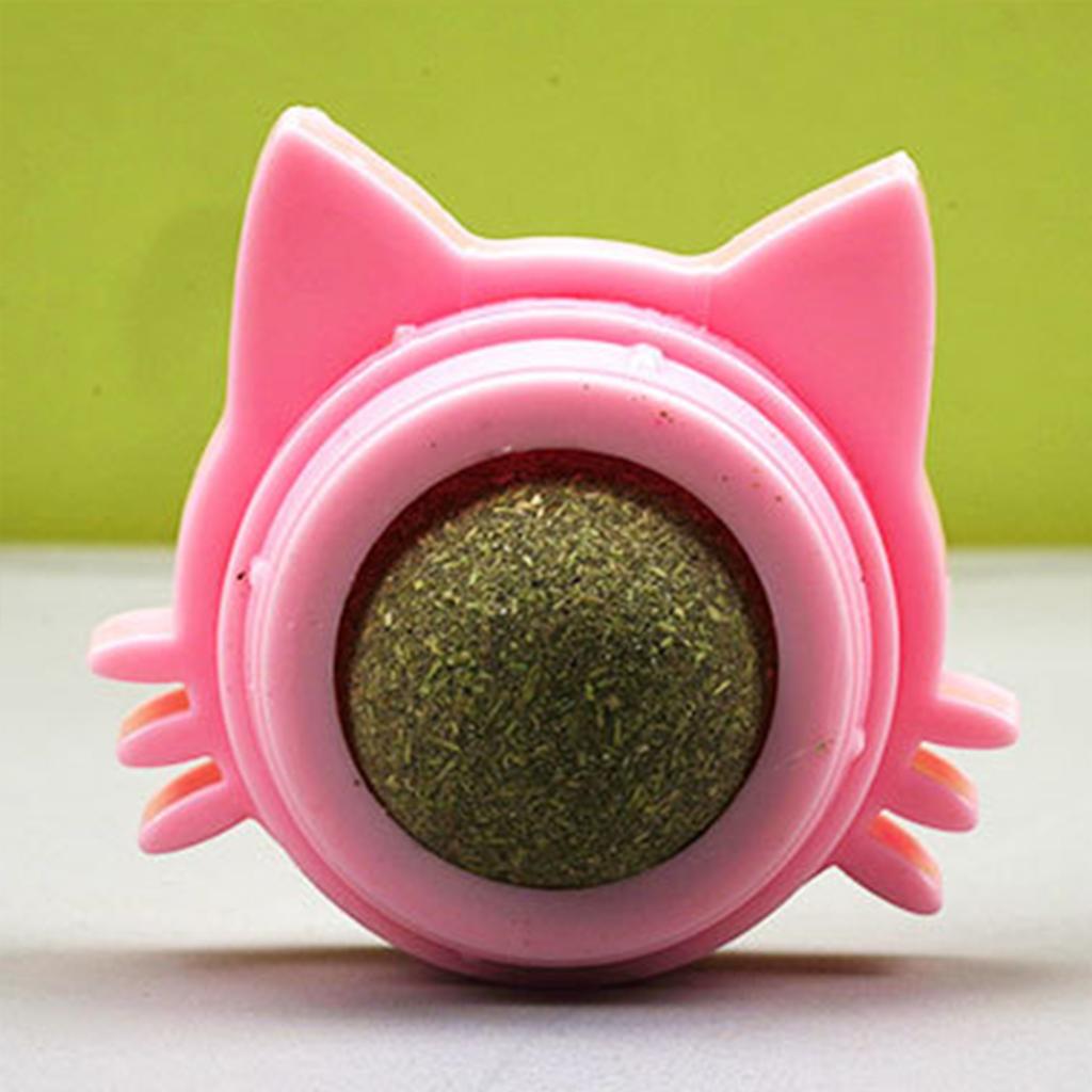 1pc Pet interactive Ball Toy adds fun  Wall Sticker Ball Can Be Rotated Cat Lick Candy Snacks Kitten Toy