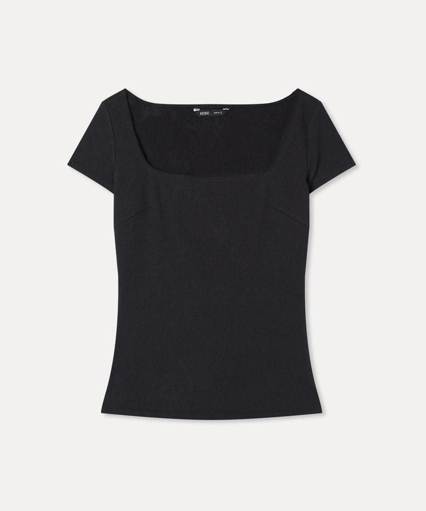 MIXXO Square Neck Short Sleeve T-Shirt_Miwhwg709A