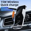 C8 Wireless Car Charger, 15 Watt Fast Charging Infrared Sensing Auto Clamping, Aluminum Alloy Body Car Charger Cell Phone Holder