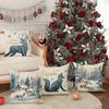 Christmas Pillowcases: Winter Wonrland, Fox & Deer Scenes With Happy Winter Sofa Room Cushion Cover Home Coration Gift