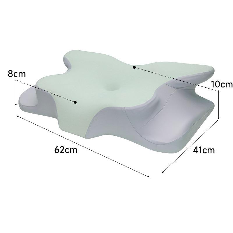 

Neck Protection Memory Foam Pillow High Density Pillow Core High Pillow Not Collapse Cervical Sleep Pillow For Home Bedroom зелёный
