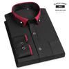 Men's Youth Diamond Button Non-Iron Elastic Business Shirt, Long-Sleeved and Lightweight for Spring