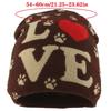 2000s Knit Brimless With Letter Heart Jacquard Design Soft Acrylic Winter Pullover Hat For Unisex Adults Teens Daily Wear