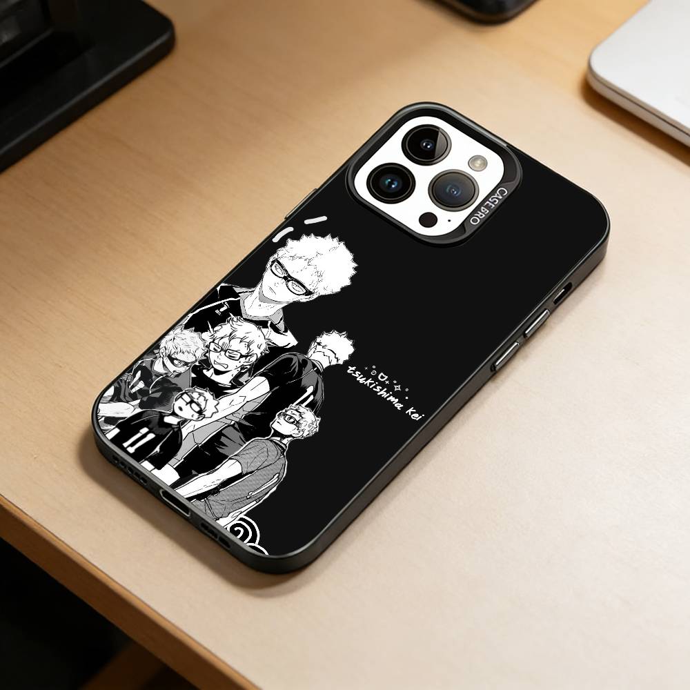 T-Tsukishima K-Kei Phone Case For iPhone 17,16,15,14,13,12,11 Plus,Pro Max,XS,Colorful Silver Black Cover