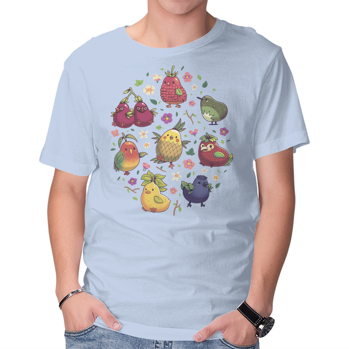 Unisex Crew Neck T-Shirt Birb Macedonia Graphic Short Sleeve Casual Tee XXXL