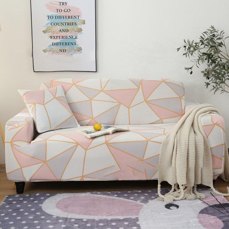 ElasticSofa Cover  for Living Room Geometric Sectional Sofa Slipcover Printed  Couch Cover 1/2/3/4 Seat