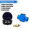 2“ 52mm Water Temperature Gauge 40-140 Celsius 7 Colors Backlight Water Temp Sensor Joint Pipe Sensor Hose Adapter For 12V Car