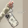 Hollow Rose Chain Is Suitable for Apple 17promax Mobile Phone Case Iphone14/13 Electroplated Silver 16/15 All-inclusive.