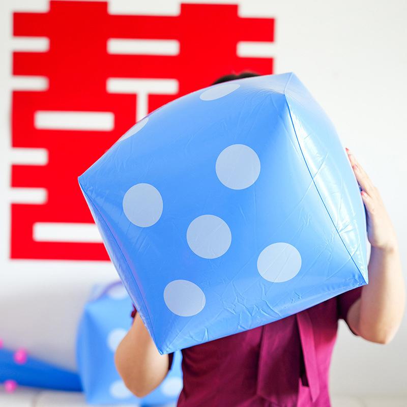 Jumbo Pvc Inflatable Dice 28*28Cm Playground Carniva Fun Party Supplies Outdoor Entertainment Board Games For Kids Adults