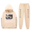 Anime Naruto Kakashi Sharingan Hooded Fleece-lined Unisex Sweatshirt Set Winter Casual Wear